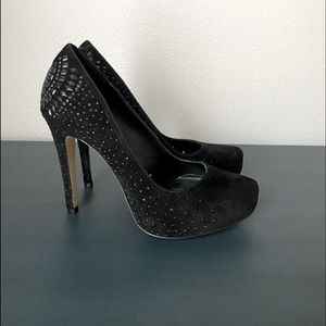 BCBGeneration Stilettos- Black with Rhinestones